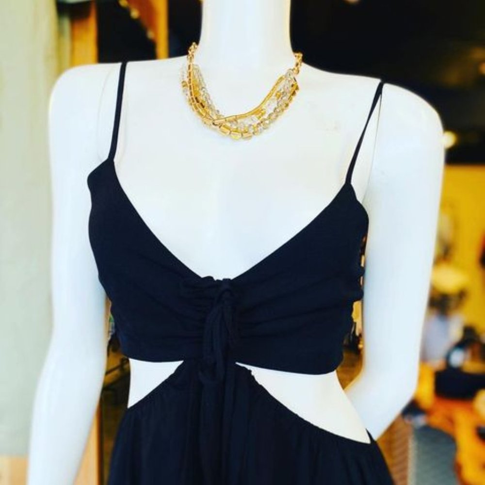 TERRA HALTER MIDI DRESS